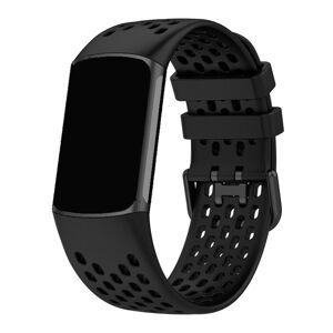 eses Silikónový remienok dierkovaný pre Fitbit Charge 5 - Čierny