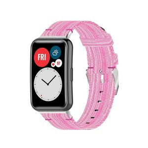 eses Nylonový remienok pre Huawei Watch Fit a Huawei Watch Fit New - Vzorovaný ružový