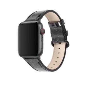 eses Kožený glitrový remienok pre Apple Watch - Čierny 38mm, 40mm, 41mm