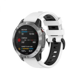 eses Silikónový remienok pre Garmin - Bielo čierny, QuickFit 20 mm