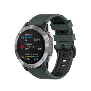 eses Silikónový remienok pre Garmin - Tmavo zeleno čierný, QuickFit 22 mm