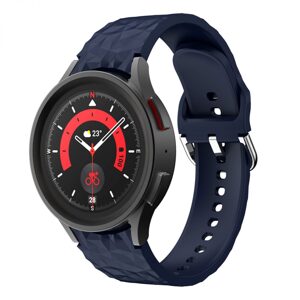 eses Silikónový remienok štruktúrovaný pre Samsung Galaxy Watch 4 a Watch 5 - Tmavo modrý, 20 mm