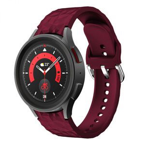 eses Silikónový remienok štruktúrovaný pre Samsung Galaxy Watch 4 a Watch 5 - Vínový, 20 mm