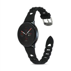 eses Silikónový remienok splietaný pre Samsung Galaxy Watch 4 a Watch 5 - Čierny, 20 mm