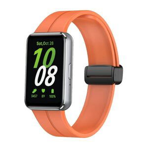 eses Silikónový remienok s magnetickou sponou pre Samsung Galaxy Fit 3 - Oranžový