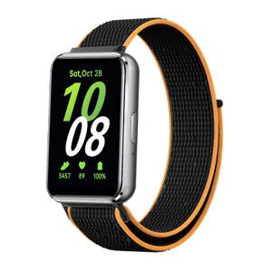 eses Nylonový remienok pre Samsung Galaxy Fit 3 - Čierno oranžový