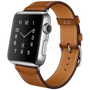 eses Kožený remienok 38mm, 40mm, 41mm pre Apple Watch - S gravírovaním "Milujem ťa", hnedý