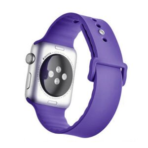 eses Silikónový vlnitý remienok pre Apple Watch - Fialový 42mm, 44mm, 45mm, 49mm