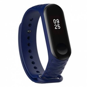 eses Náramok pre Xiaomi Mi Band 3 a Xiaomi Mi Band 4 - Vzorovaný tmavo modrý