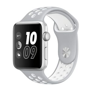 eses Silikónový remienok pre Apple Watch - Sivo biely, S, M, L - 42mm, 44mm, 45mm, 49mm