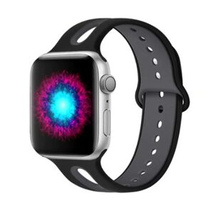 eses Dvojfarebný remienok pre Apple Watch - Čierno sivý 38mm, 40mm, 41mm