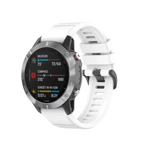 eses Športový silikónový remienok pre Garmin - Biely, QuickFit 22 mm