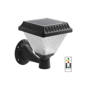 LED Stmievateľná solárna nástenná lampa LED/0,8W/5,5V IP44 + diaľkové ovládanie