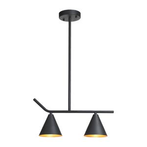 Eurolamp Luster na tyči 2xE27/40W/230V čierna