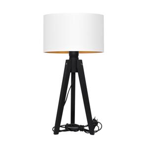 Stolná lampa ALBA 1xE27/60W/230V biela/zlatá/borovica