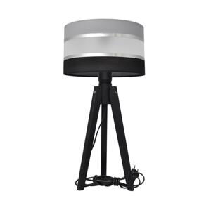 Stolná lampa HELEN 1xE27/60W/230V šedá/čierna/chróm/borovica