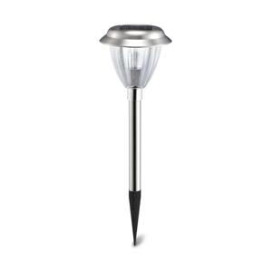 B.V.  - LED Solárna lampa LED/0,08W/2V 40,4 cm 3000K IP44 chróm