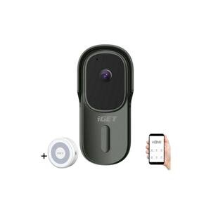 iGET HOME Doorbell DS1 Anthracite + Chime CHS1