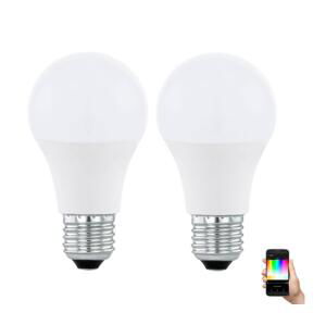 Eglo SADA 2xLED RGBW Stmievateľná žiarovka A60 E27/9W/230V 2700-6500K + DO - Eglo 11587