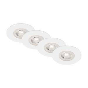 Brilo Brilo - SADA 4x LED Kúpeľňové podhľadové svietidlo LED/4,9W/230V IP44 biela