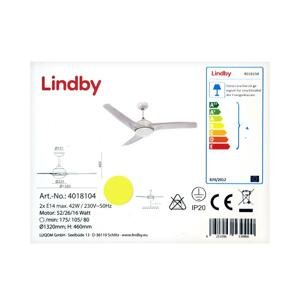 Lindby Lindby - Stropný látor EMANUEL 2xE14/42W/230V + diaľkové ovládanie