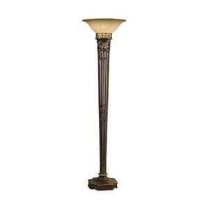 Elstead Feiss - Stojacia lampa OPERA 1xE27/100W/230V bronz/béžová