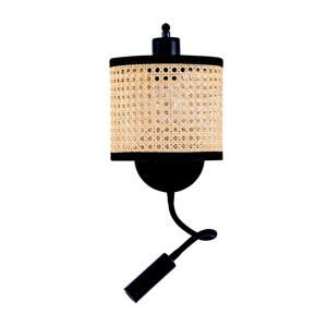 Zam Zam 20355 - LED Nástenná lampa 1xE27/40W + LED/3W/230V ratan