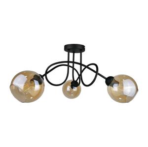 Keter Lighting Prisadený luster VENUS BLACK 3xE27/60W/230V