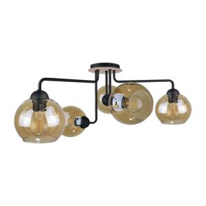 Keter Lighting Prisadený luster MONDE WOOD 5xE27/60W/230V