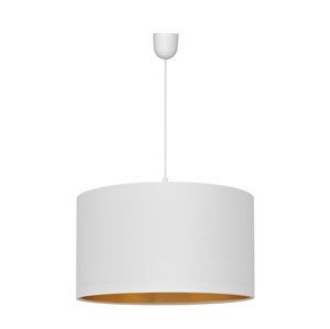 Luster na lanku ALBA 1xE27/60W/230V pr. 45 cm biela/zlatá