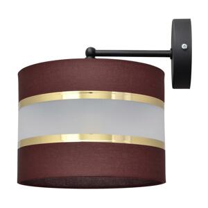 Nástenná lampa HELEN 1xE27/60W/230V hnedá/čierna/zlatá