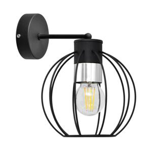 Nástenná lampa STARLIGHT 1xE27/60W/230V čierna/strieborná