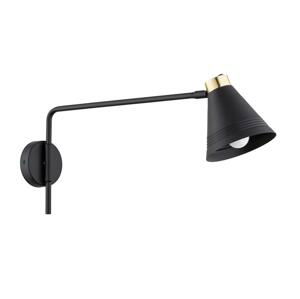 Argon Argon 8009 - Nástenná lampa AVALONE 1xE27/15W/230V 57 cm čierna/zlatá