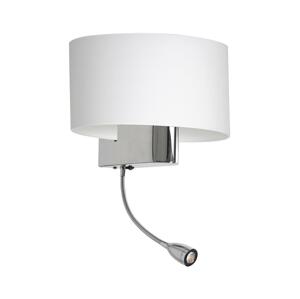 LED Nástenná lampa CASINO 1xE27/60W/230V + LED/1W/230V biela