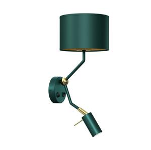 Nástenná lampa VERDE 1xE27/60W/230V + 1xGU10-MR11/7W zelená