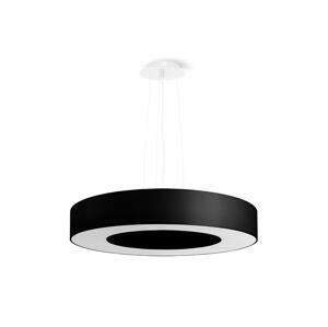 SL.0750 - Luster na lanku SATURNO SLIM 5xE27/60W/230V pr. 50 cm čierna