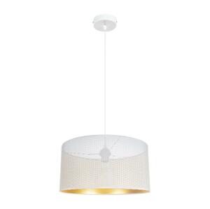 HEXE Luster na lanku ALDO 1xE27/60W/230V pr. 40 cm biela