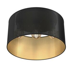 Luster prisadený LOFT SHADE 3xE27/60W/230V čierna/zlatá