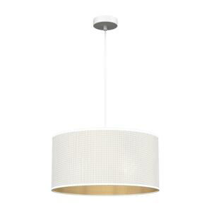 Luster na lanku LOFT SHADE 1xE27/60W/230V pr. 40 cm biela/zlatá