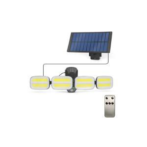 LED Solárny reflektor so senzorom 4xLED/2,5W/6V IP65 + diaľkové ovládanie