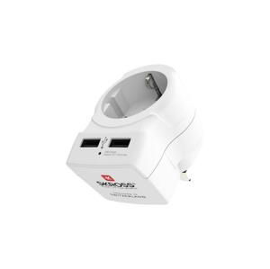 PA28USB - Cestovný adaptér pre UK 230V + 2x USB port