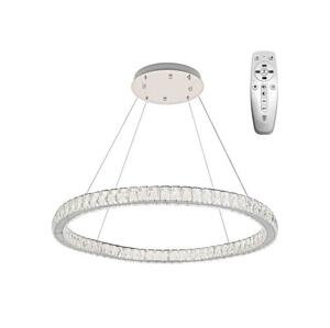 LED Stmievateľný luster na lanku LED/100W/230V 3000-6500K strieborná + DO