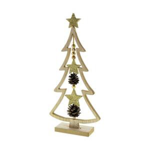 LED Vianočná dekorácia LED/1xCR2032 drevo strom