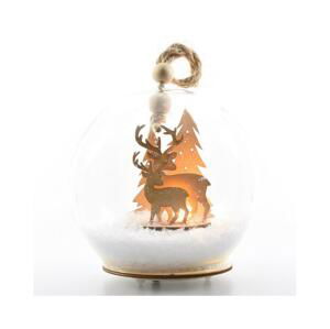 LED Vianočná dekorácia LED/3xLR44 sklo/drevo