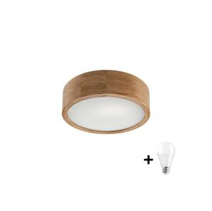 LED Stropné svietidlo OAK 1xE27/10W/230V dub pr. 27 cm