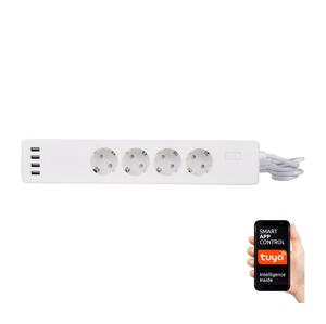 Greenlux Predlžovací kábel s vypínačom 1,8 m + 4xUSB/Wi-Fi Tuya