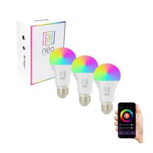 Neo  NEO 07733C - SADA 3x LED RGB Stmievateľná žiarovka E27/11W/230V Wi-Fi Tuya