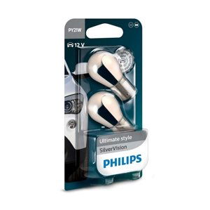 Philips SADA 2x Autožiarovka Philips SILVER VISION 12496SVB2 PY21W BAU15s/21W/12V