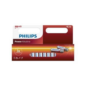 Philips Philips LR03P12W/10 - 12 ks Alkalická batéria AAA POWER ALKALINE 1,5V