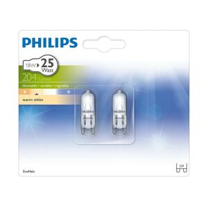 Philips SADA 2x Priemyselná žiarovka Philips ECOHALO G9/18W/230V 2800K